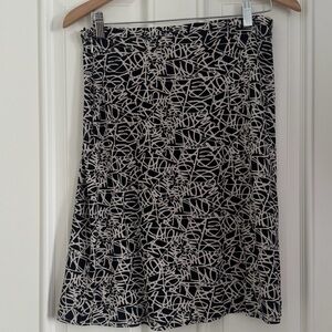 Vintage DVF Classic Pattern Black and White Patterned Skirt